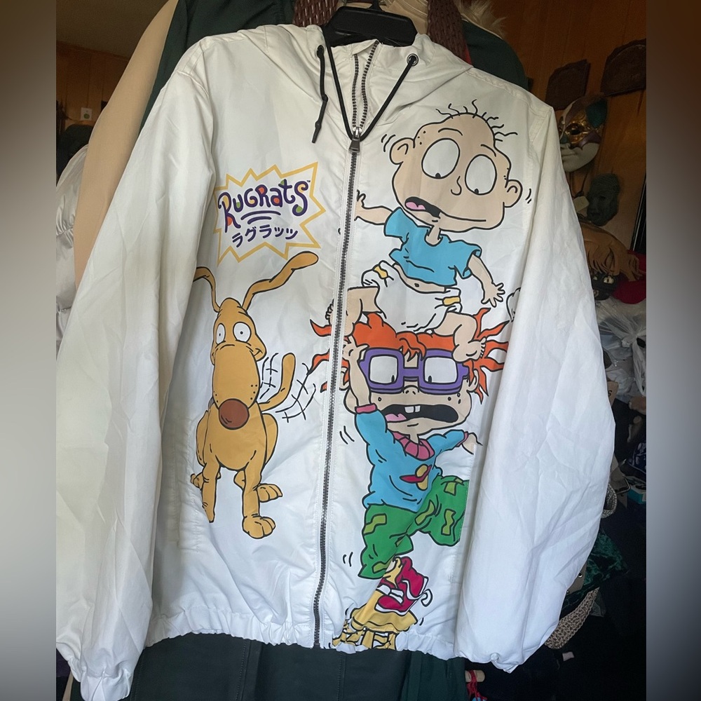 Members Only X Nickelodeon Rugrats Windbreaker Jacket Coat Sz XL Vtg Cartoon